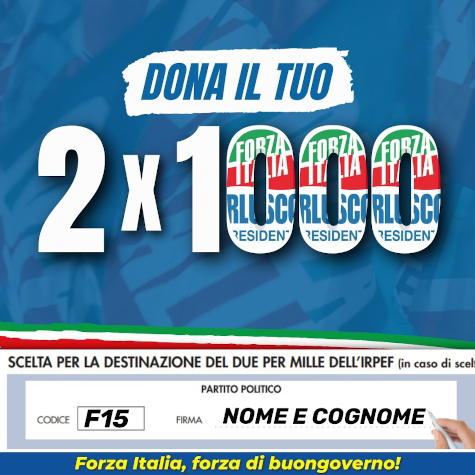 Due per mille a Forza Italia